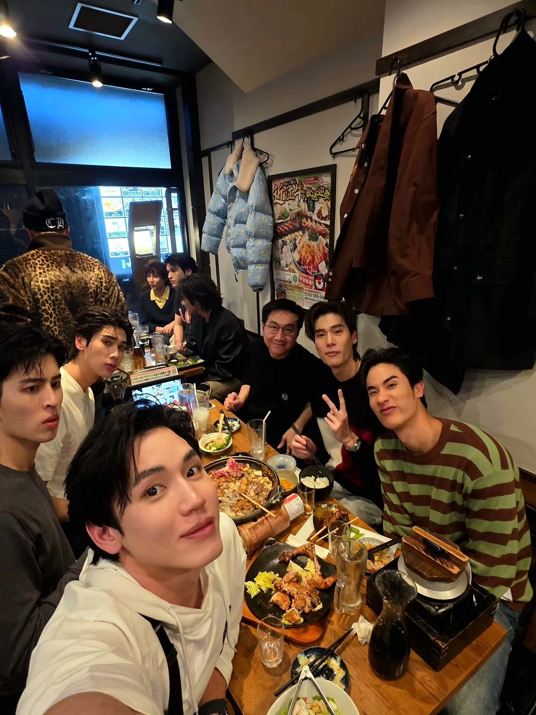 Photo shared by New Thitipoom on February 24, 2026 tagging @tawan_v, @gun_atthaphan, @tha_sataporn, @kristtps, @ppnaravit, @hirunkit_, @phuwintang, @skywongravee, and @dunknatachai. May be an image of one or more people, top and text.