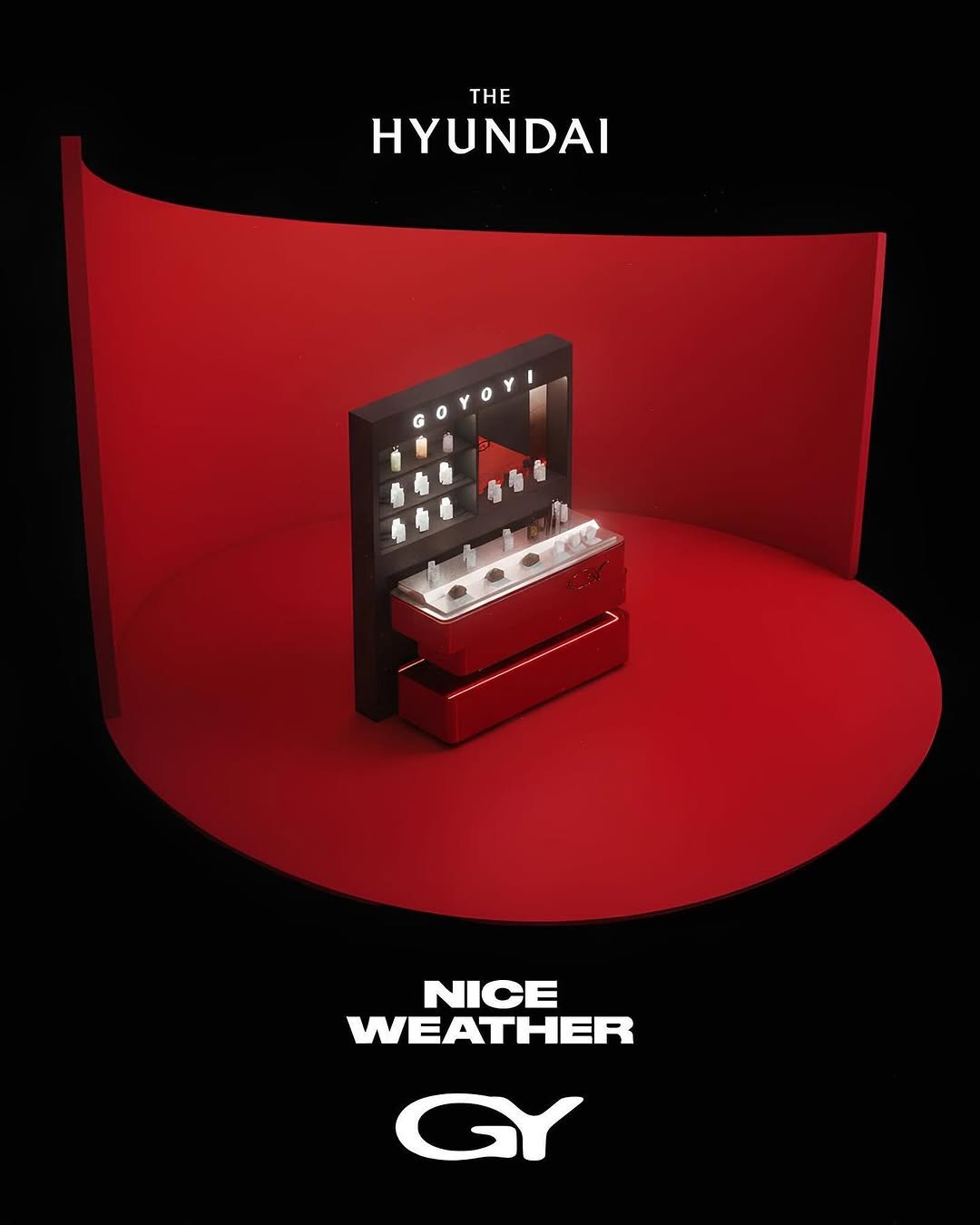Photo shared by To Retailment (retail+entertainment) on October 03, 2025 tagging @goyoyi.official. May be an image of radiator, stereo and text that says 'THE HYUNDAI Y NICE WEATHER'.