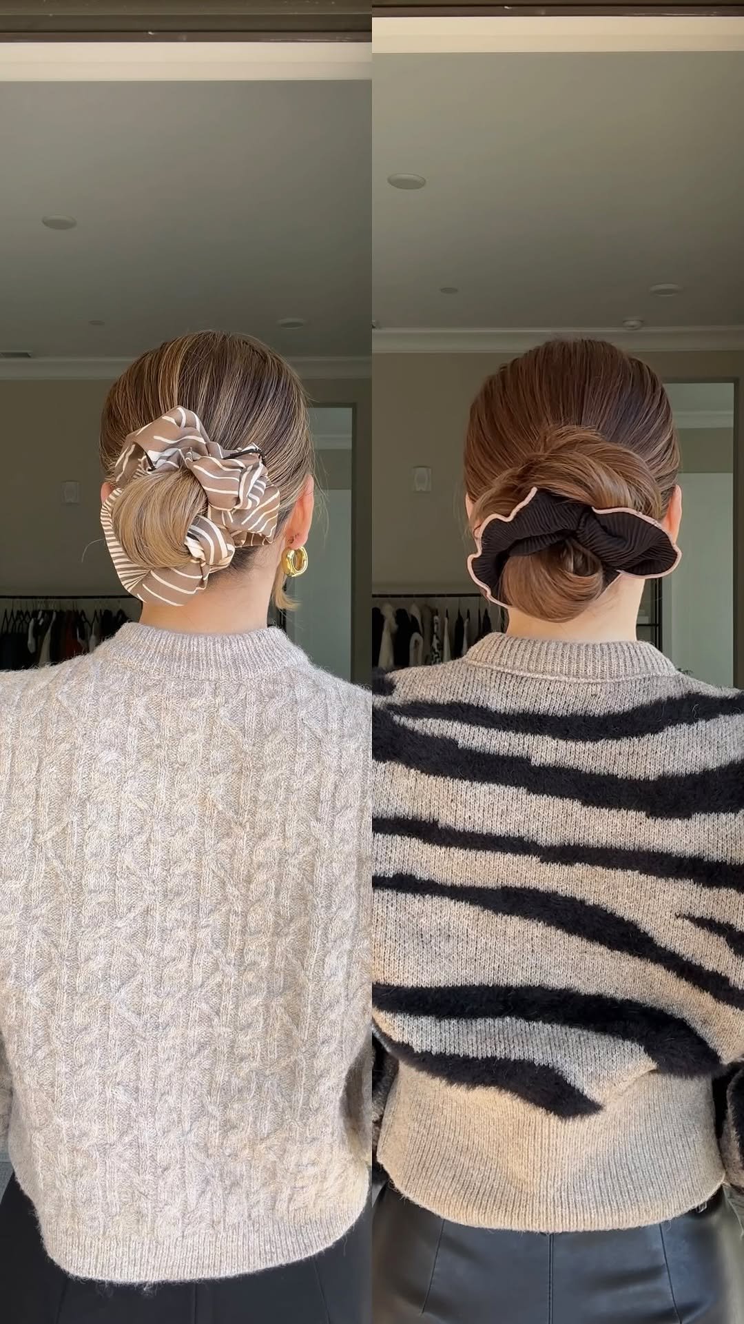 nicholeciotti 게시물 이미지: Two scrunchie buns to try this season! Left or...