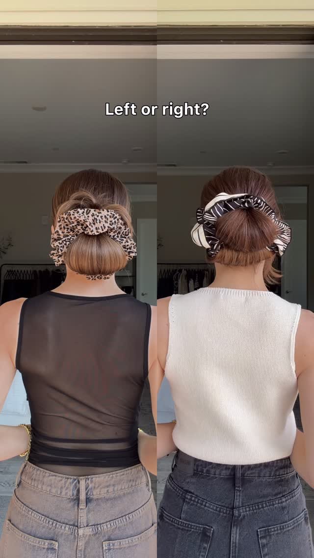 nicholeciotti 게시물 이미지: Two ways to hide a claw clip in a scrunchie...