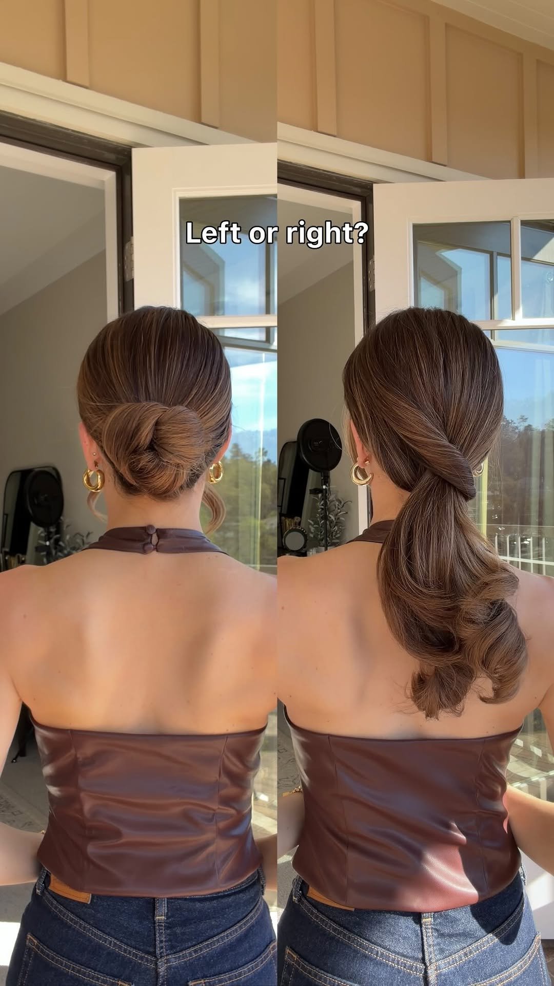 nicholeciotti 게시물 이미지: 10-Second Bun vs 10-Second Ponytail 💁‍♀️ Left...