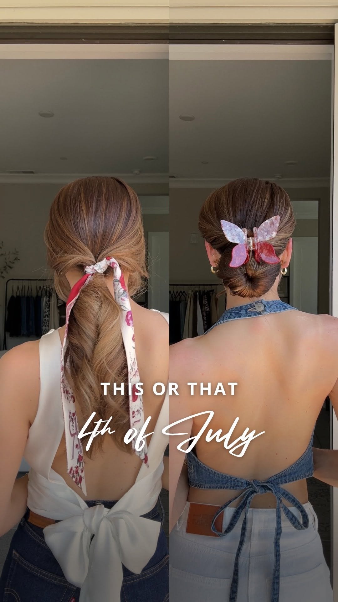nicholeciotti 게시물 이미지: Two festive 4th of July hairstyles to try. In...