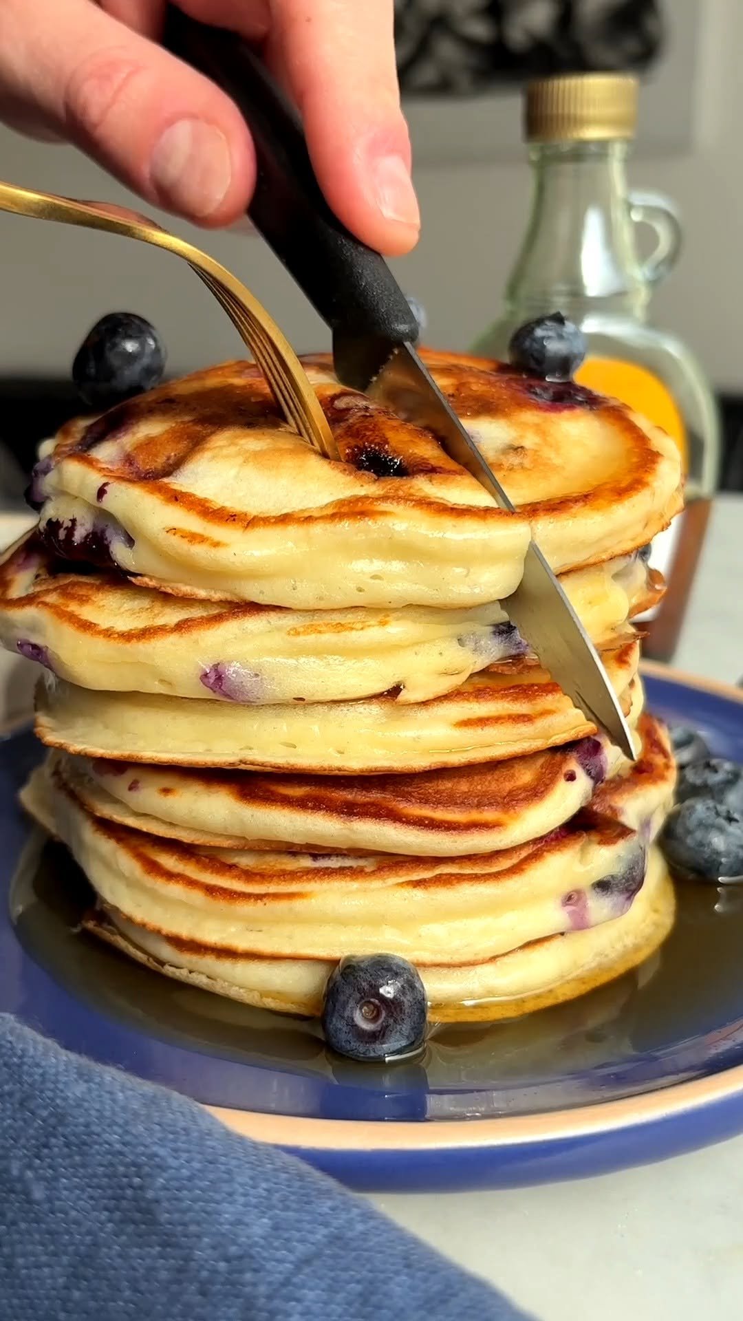 nico.recipes 게시물 이미지: Blueberry PAncakes with Greek Yogurt. Comment...