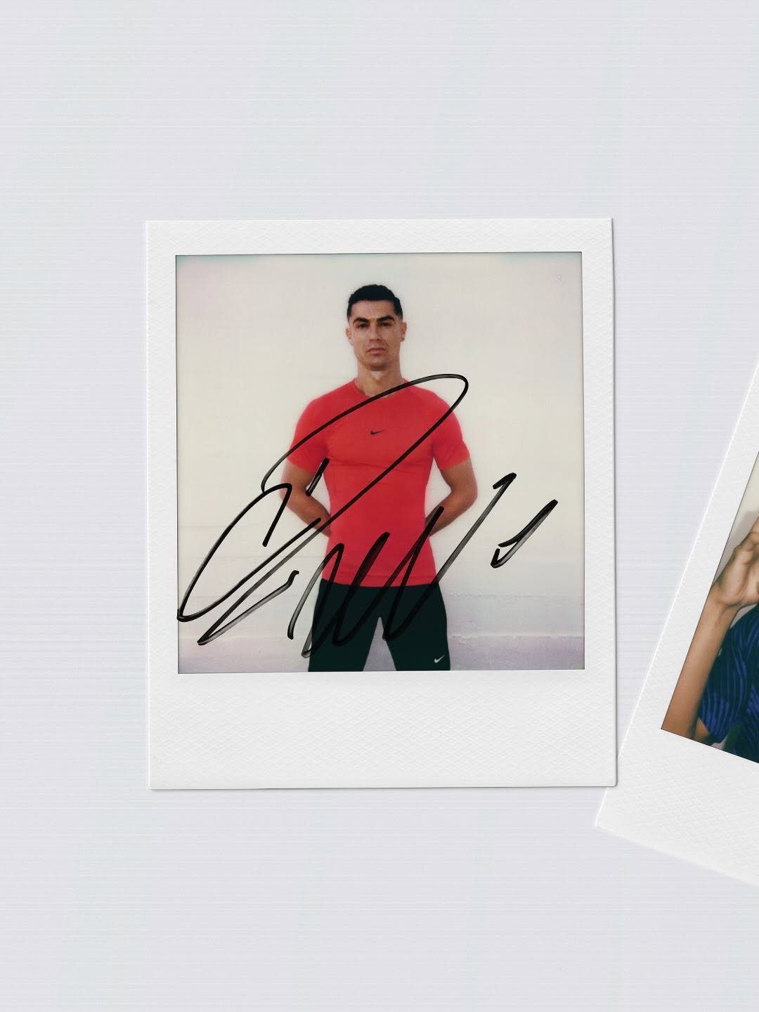 A signed Polaroid photo of Cristiano Ronaldo