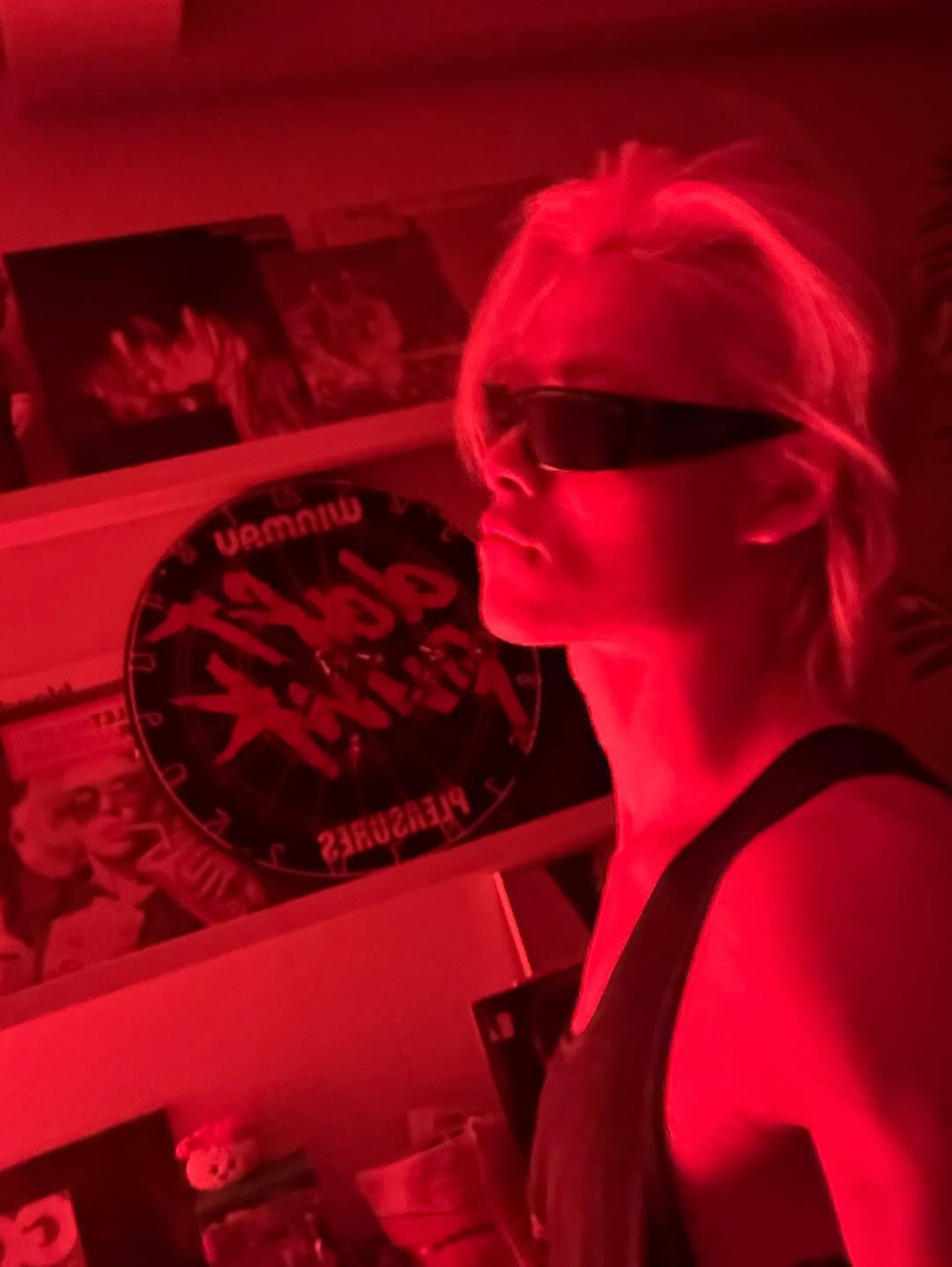 Photo by NI-KI 니키 fanpage on December 09, 2025. May be an image of one or more people, blonde hair, eye patch, glasses and text.