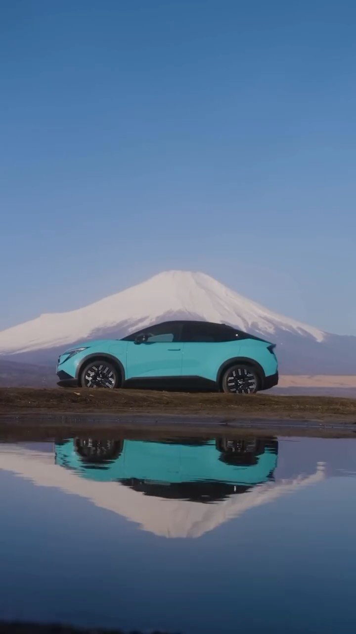 nissan 게시물 이미지: Nissan LEAF + Mt. Fuji⚡A breathtaking...
