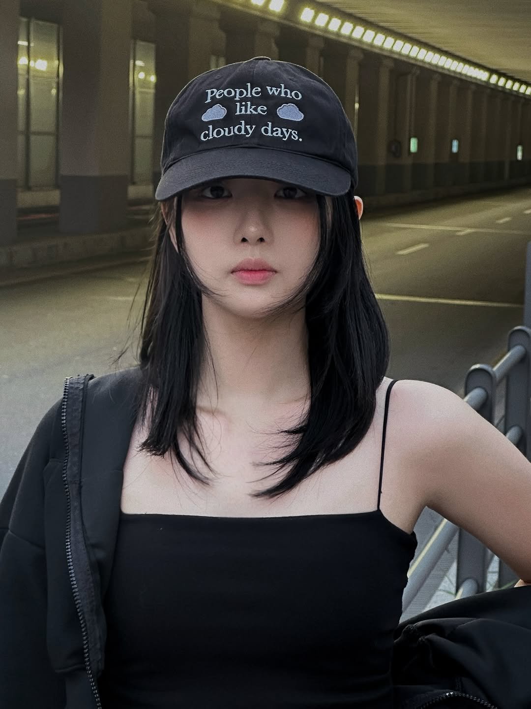 Photo shared by 홍민하 on June 18, 2025 tagging @shadowcloud_archive. May be an image of 1 person, hat, beret, top and text.