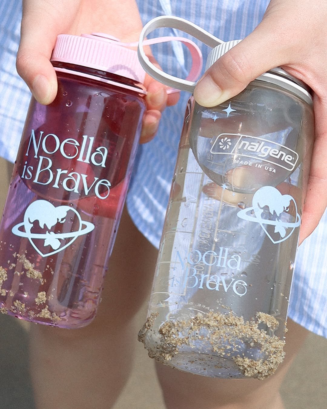 Photo by Noella is Brave on July 16, 2025. May be an image of jug, water bottle, bottle, flask and text that says 'Noolla isBravo 米 nalgene USA LADEINUSA MADE N N'USA bela 9요 Breve'.