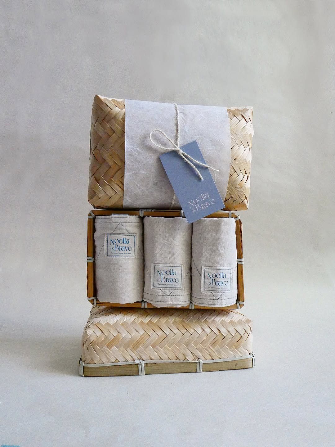 Photo by Noella is Brave on September 14, 2025. May be an image of towel, napkin ring, napkin, placemat, hamper, carton and text.