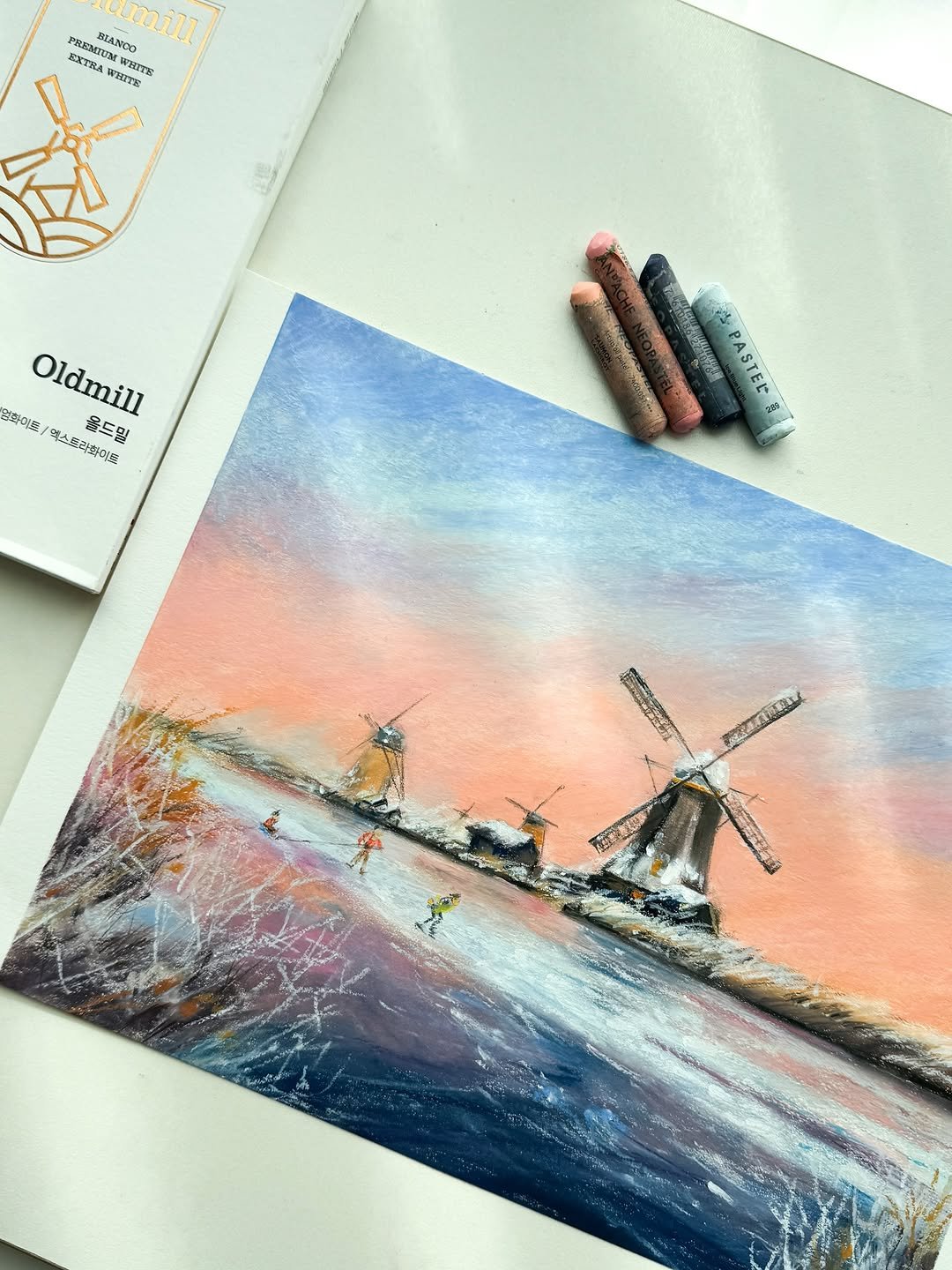 Photo shared by Mirae Kim on January 22, 2026 tagging @samwon_papermore. May be an image of sketch, windmill and text.