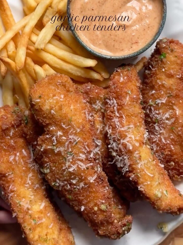 nourishing 게시물 이미지: Crispy Garlic Parmesan Chicken Tenders...