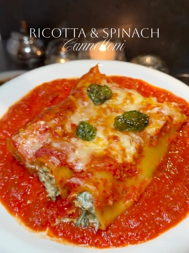 nourishing 게시물 이미지: Cheesy Spinach & Ricotta Cannelloni 🍅🧀
(via:...