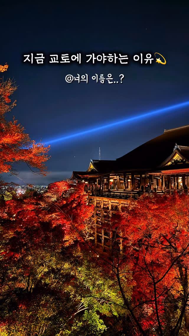 nu._.zott 게시물 이미지: 🍁너의 이름은 실사버전 청수사 야간 라이트업🌌

기요미즈데라(청수사) 야간개장은...