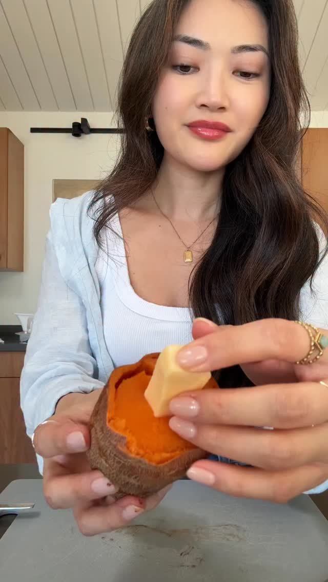 nutritionbykylie 게시물 이미지: Trying the viral sweet potato and cheese snack...
