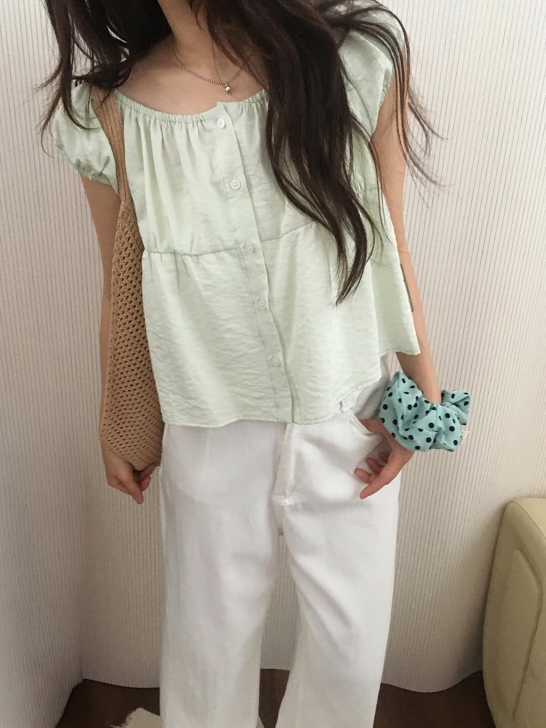 Photo by 오베럴 | obetter on April 27, 2026. May be an image of sleepwear, top and text.