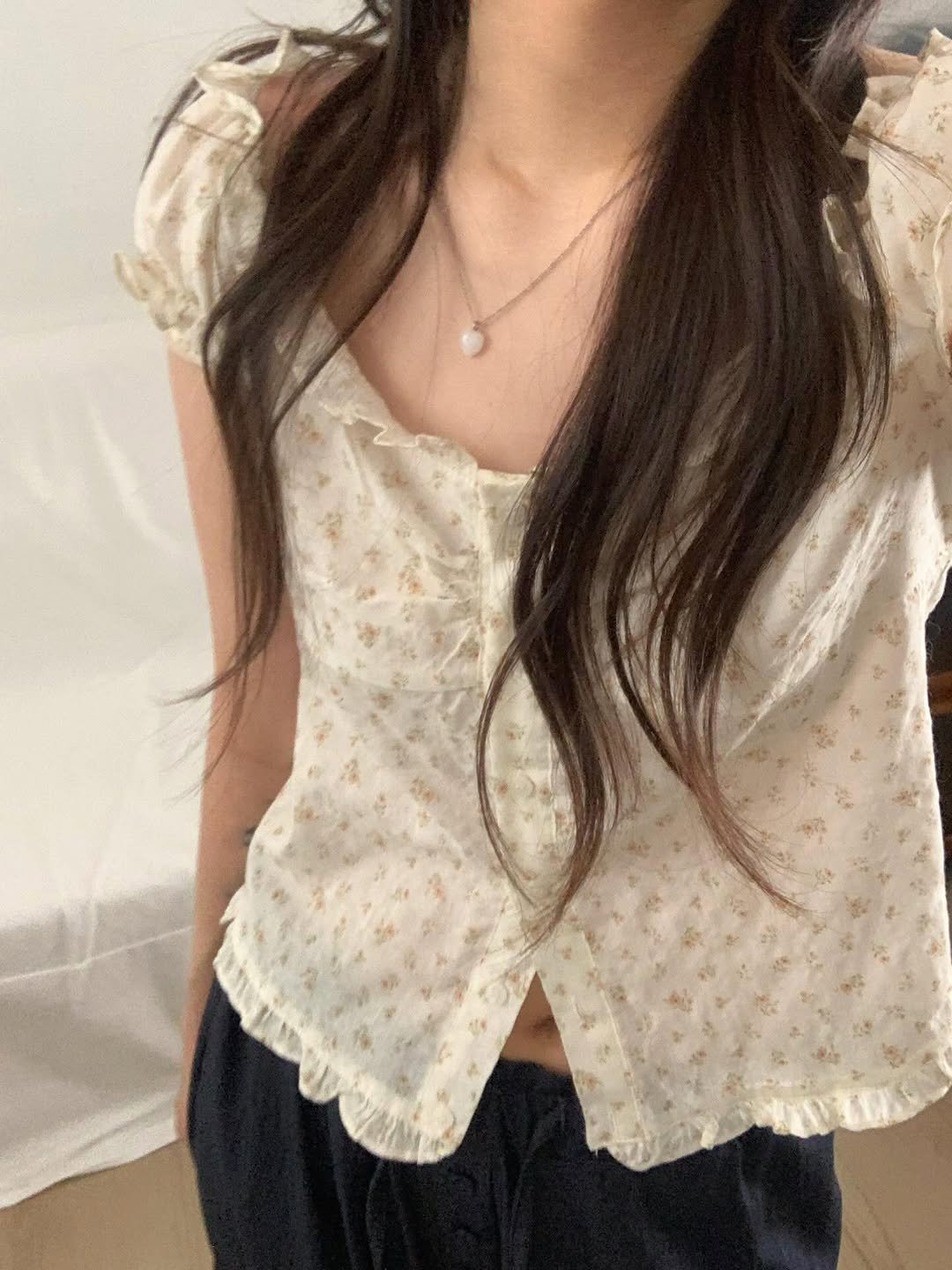 Photo by 오베럴 | obetter on April 20, 2026. May be an image of sleepwear, slip, top and text.