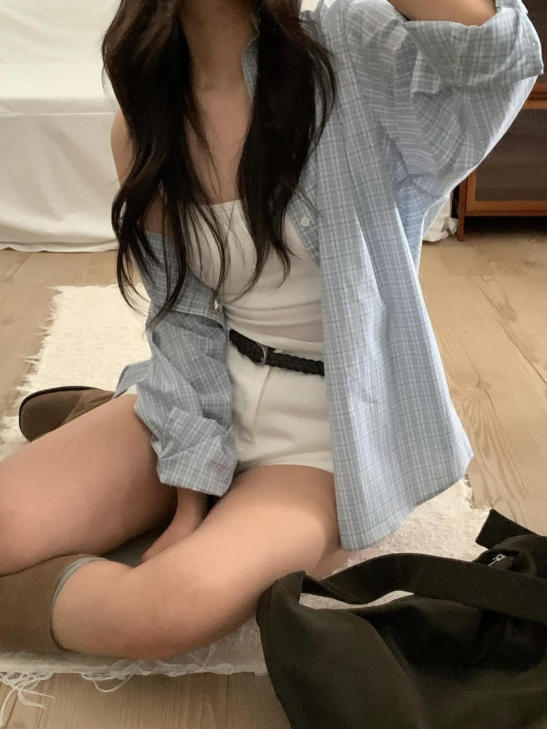 Photo by 오베럴 | obetter on February 24, 2026. May be an image of one or more people, hair, sleepwear, shorts, top and text.