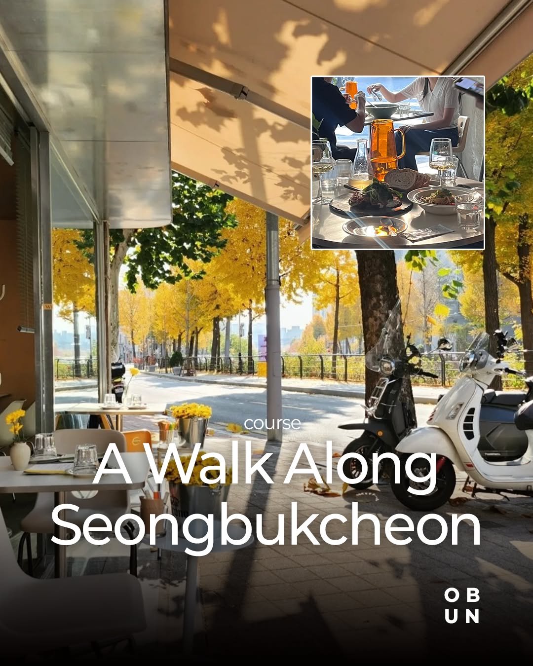 Photo by OBUN on December 29, 2025. May be an image of poster, magazine and text that says '大全道 course A WalkAlong Walk Along Seongbukcheon oB UN'.