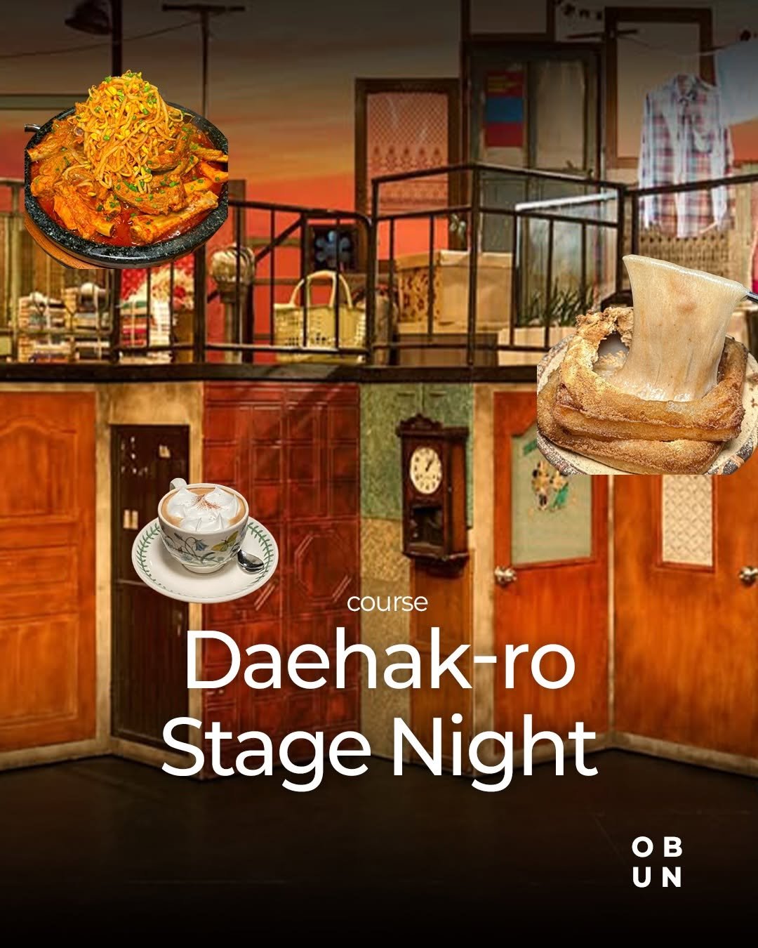 Photo by OBUN on January 07, 2026. May be an image of poster, night and text that says 'course Daehak-ro ro Stage Night oB UN'.