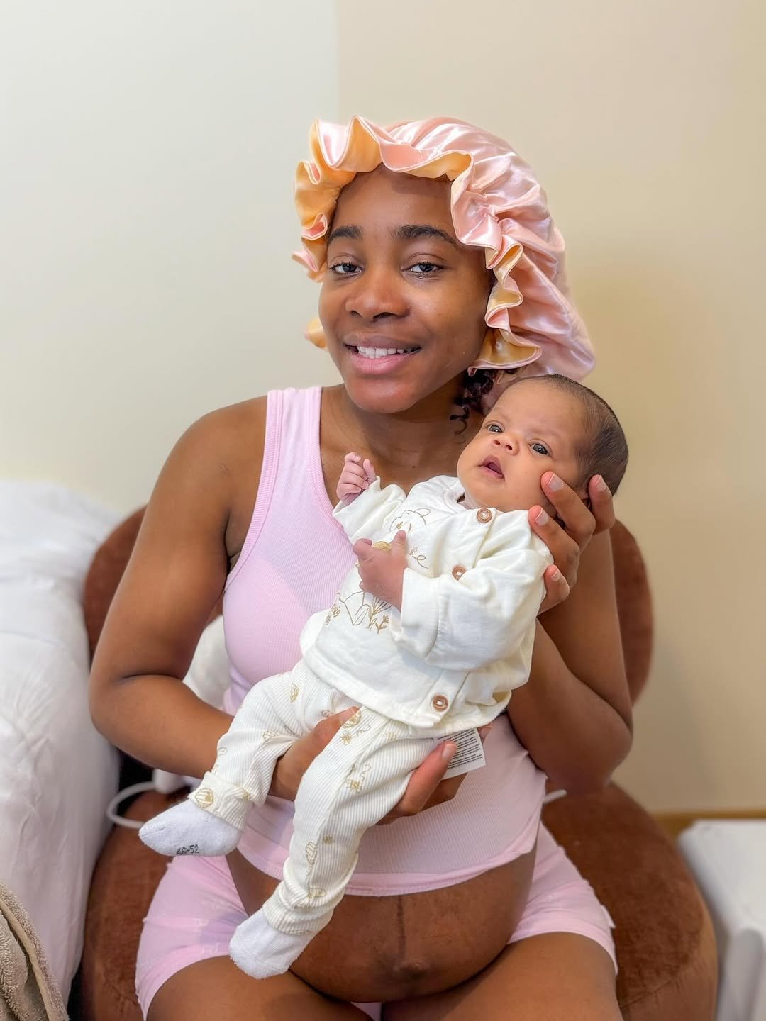 Photo by 🎀Kendra & Kimberly🎀 on March 02, 2026. May be an image of baby, diaper, bath robe and text.