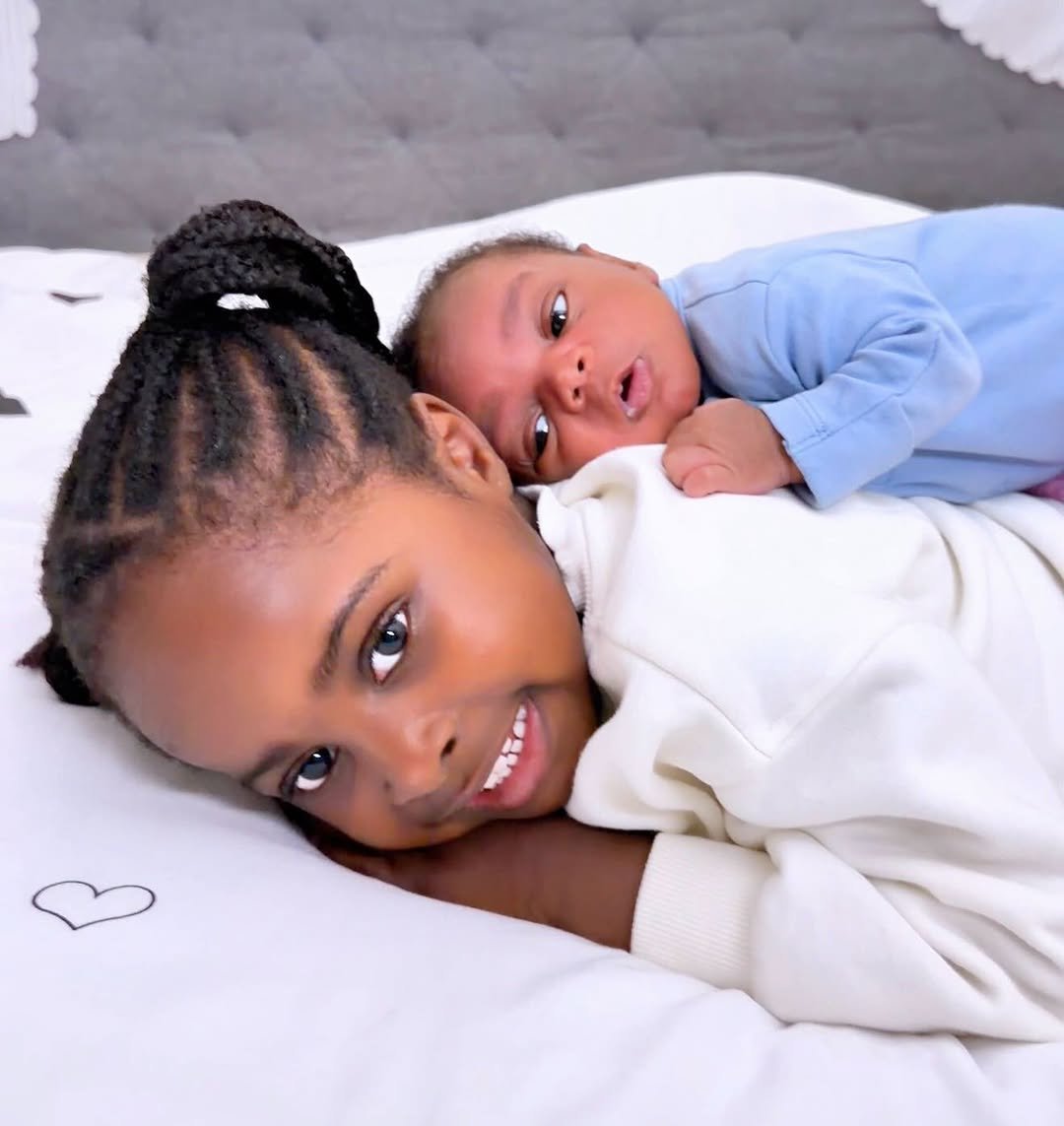 Photo by 🎀Kendra & Kimberly🎀 on April 20, 2026. May be an image of baby, smiling and text.