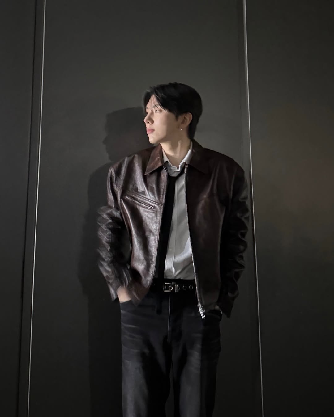 Photo by 몬스타엑스 MONSTA X on December 30, 2025. May be an image of bolo tie and text.