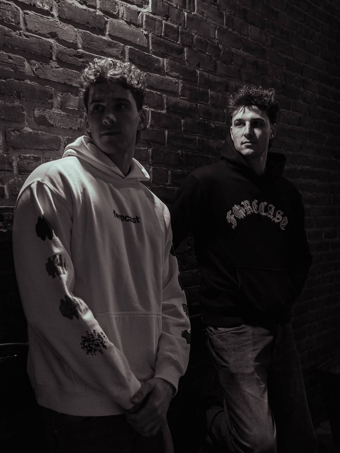 Photo by Forecast Surf on April 17, 2026. May be a black-and-white image of sweatshirt, brick wall and text.