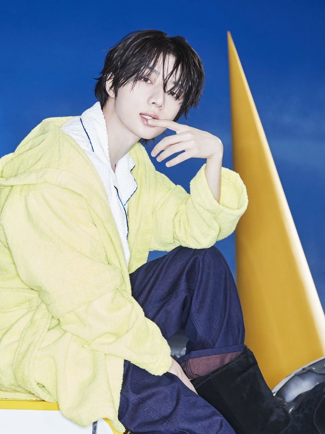 Photo by TXT 투모로우바이투게더 on March 28, 2026. May be an image of one or more people, bangs and text.