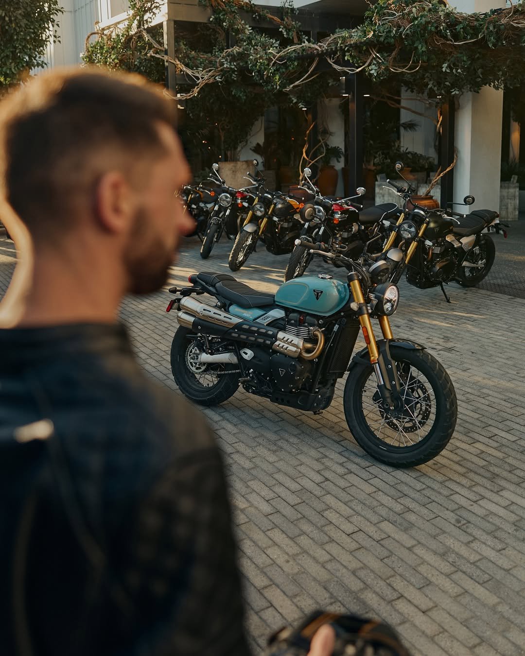 Photo by Triumph Motorcycles on December 13, 2025. May be an image of racing vehicles, motorcycle, scooter, wheel and text.