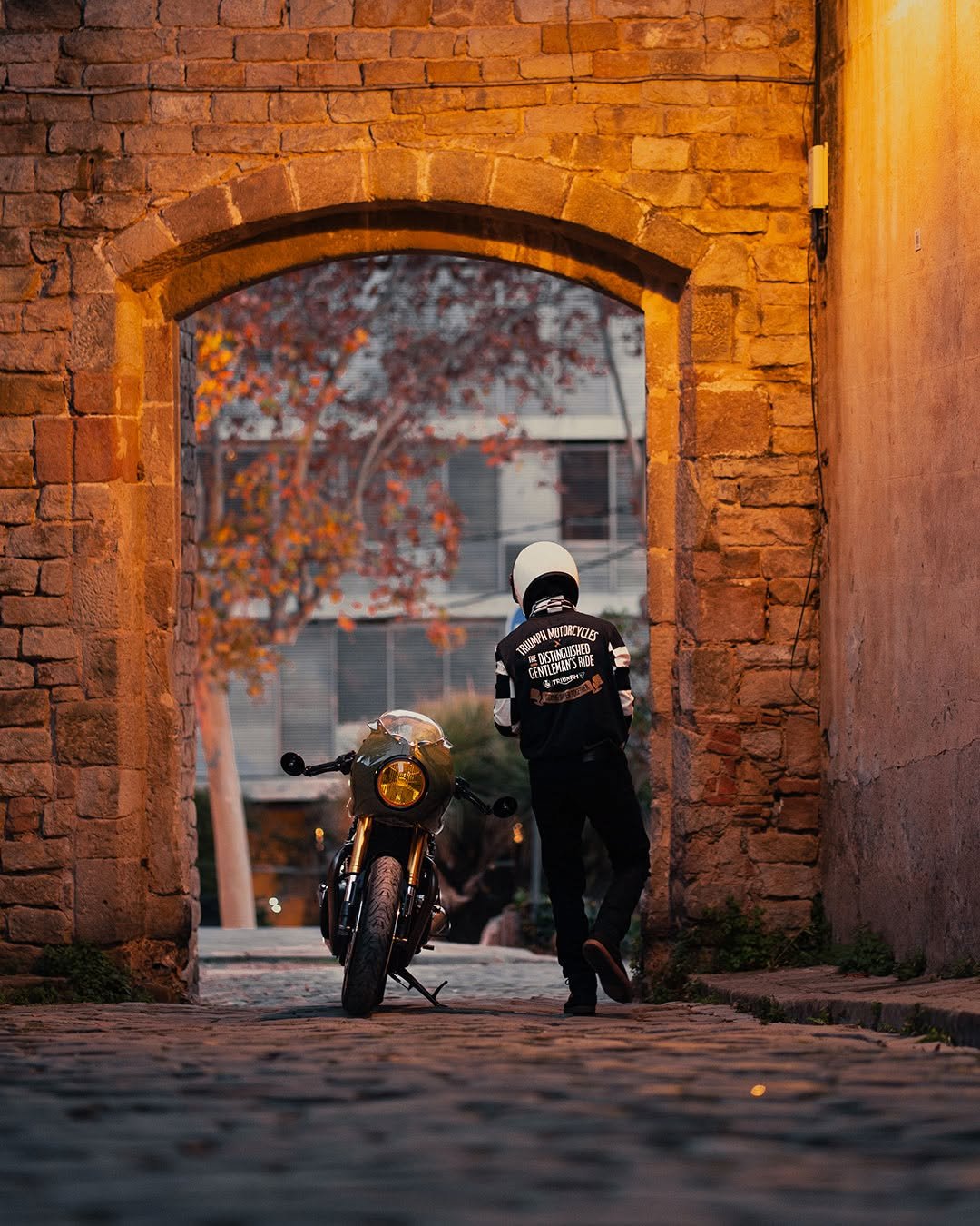 Photo by Triumph Motorcycles on February 14, 2026. May be an image of racing vehicles, motorcycle, scooter, helmet and text.