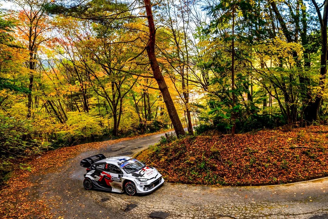 Photo by World Rally Championship on November 10, 2025. May be an image of race car, road and text.
