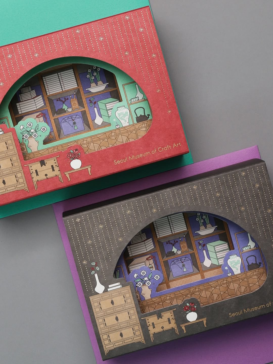 Photo shared by 오이뮤 / OIMU® on August 27, 2025 tagging @oimu_, and @seoulmuseumofcraftart. May be an image of gingerbread cookie, carton, card, shadow box, box and text.
