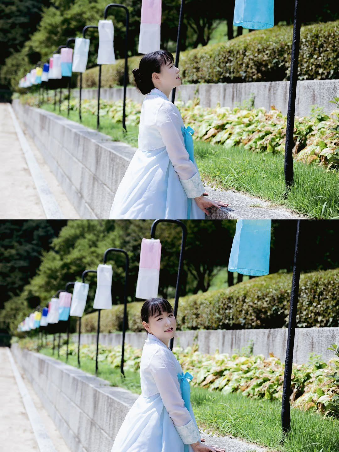 Photo shared by 🦋Minji Kim (Minhwa)🦋 on March 15, 2026 tagging @goiphotography. May be an image of dress, Gyeongbokgung Palace, outdoors and text.