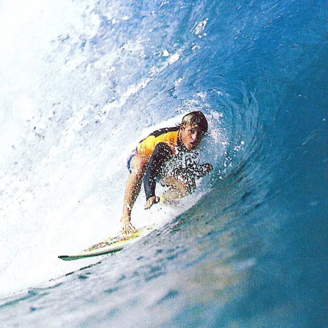 Photo by Aloha in Trigg Point. May be an image of surfboard, wetsuit, water and text.