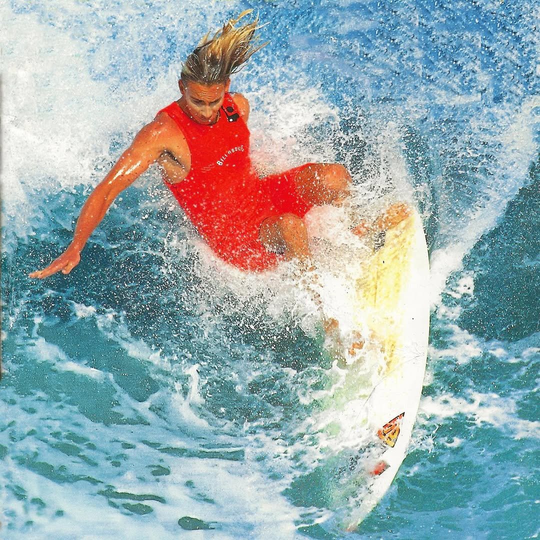 Photo by Aloha in Gold Coast, Queensland, Australia. May be an image of surfboard, wetsuit, water and text.