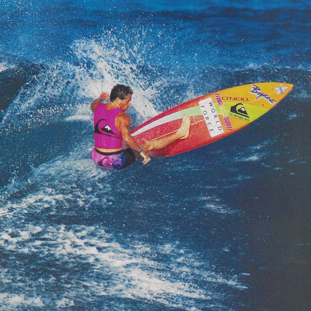 Photo by Aloha in North Shore, Oahu, Hawaii. May be an image of surfboard, wetsuit, water and text.