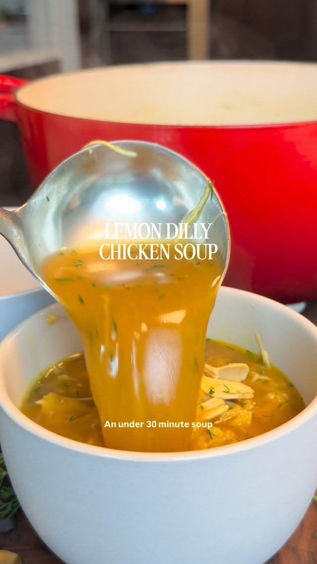 olivia.adriance 게시물 이미지: LEMON DILLY CHICKEN SOUP✨ If Spring was a...