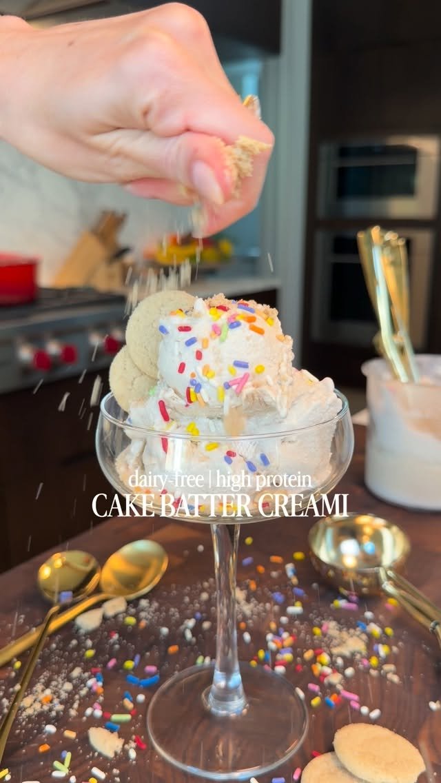 olivia.adriance 게시물 이미지: DAIRY-FREE CAKE BATTER PROTEIN CREAMI✨ I’ve...