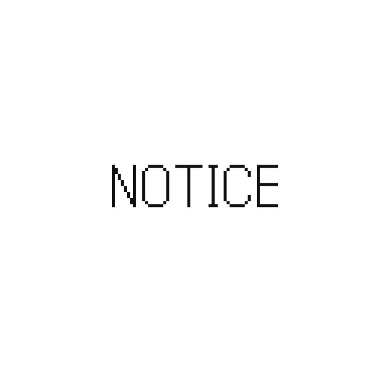 Photo by 오미카이브 (omichive) on September 10, 2025. May be a black-and-white image of text that says 'NOTICE'.