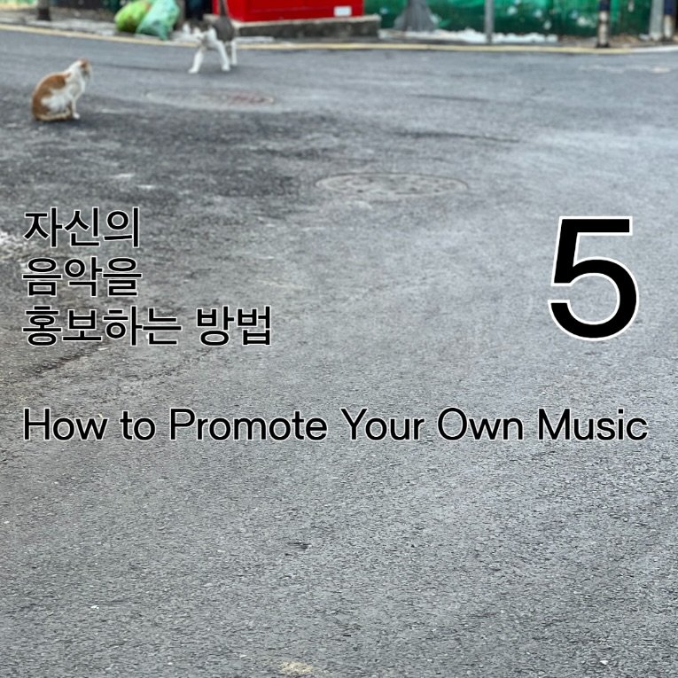 Photo by 오미카이브 (omichive) on February 24, 2026. May be an image of musical instrument and text that says '자신의 음악을 홍보하는 방법 5 How to Promote Your Own Music'.