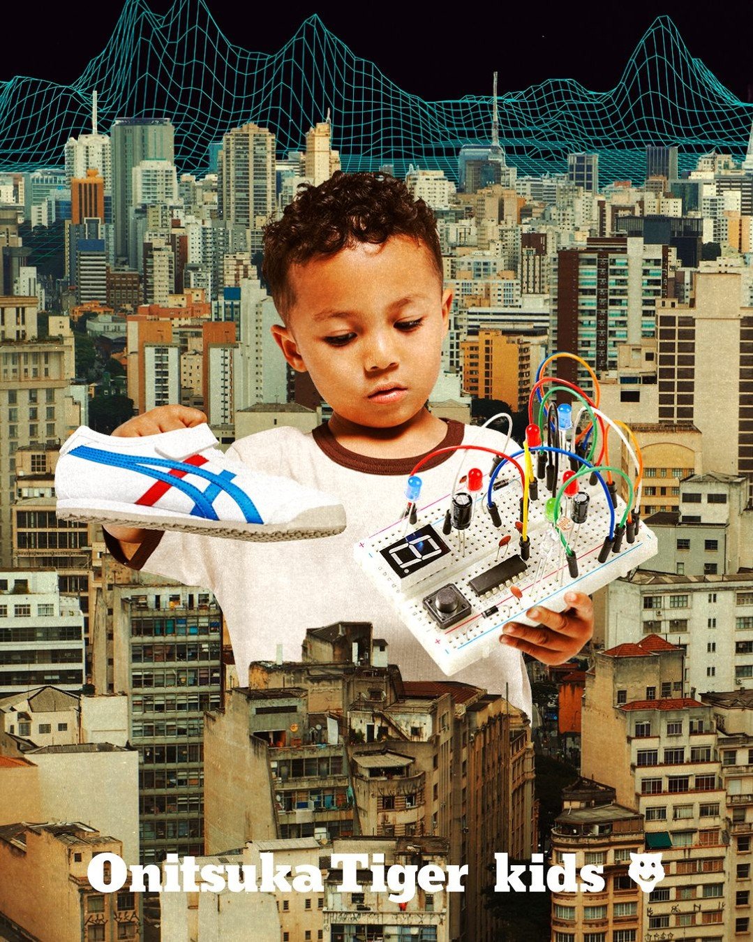 Photo by 오니츠카타이거 코리아 Onitsuka Tiger Korea on August 25, 2025. May be an image of 1 person, child, poster, lego and text.