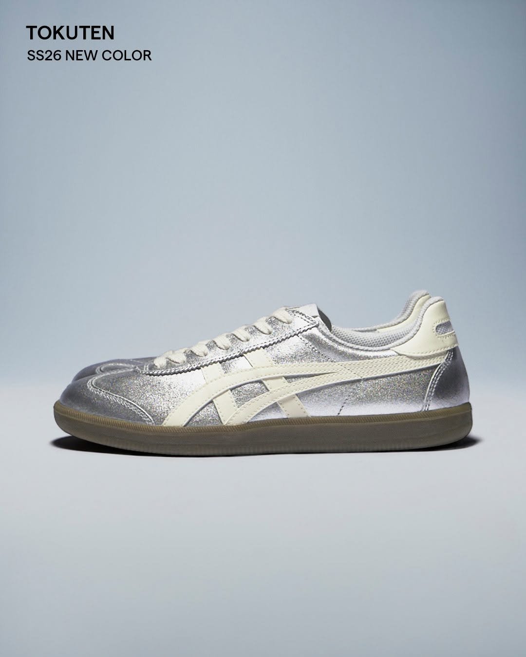 Photo by Onitsuka Tiger Korea on April 17, 2026. May be an image of sneakers and text that says 'TOKUTEN SS26 NEW COLOR'.