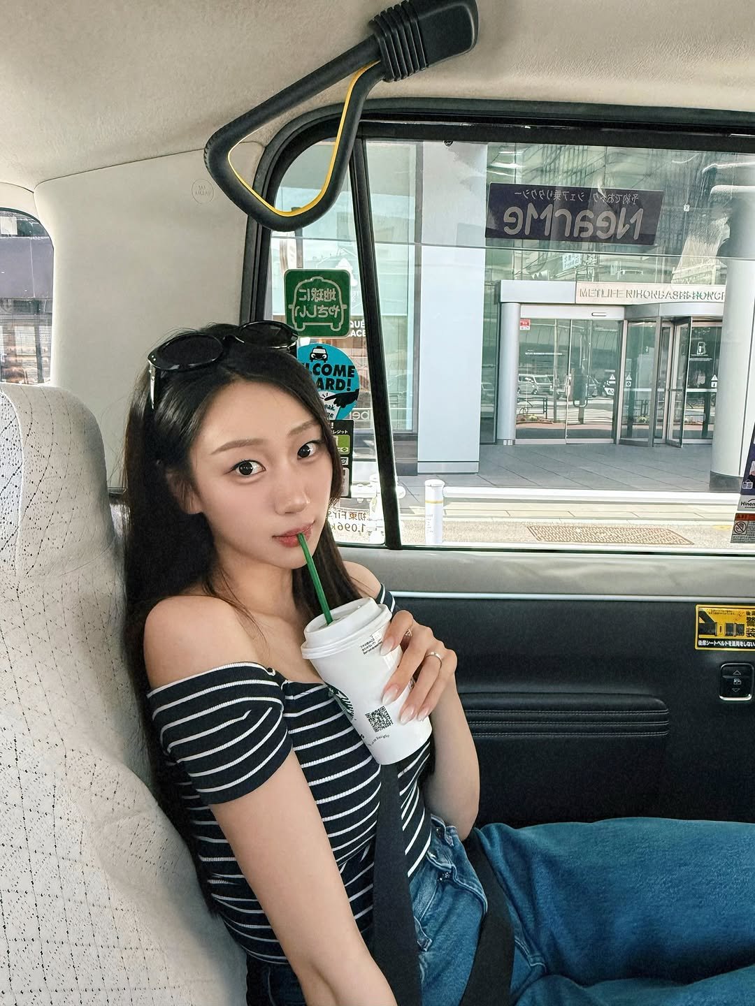 Photo by 장진원 JINWON on June 04, 2025. May be an image of 1 person, hair, bus and text.