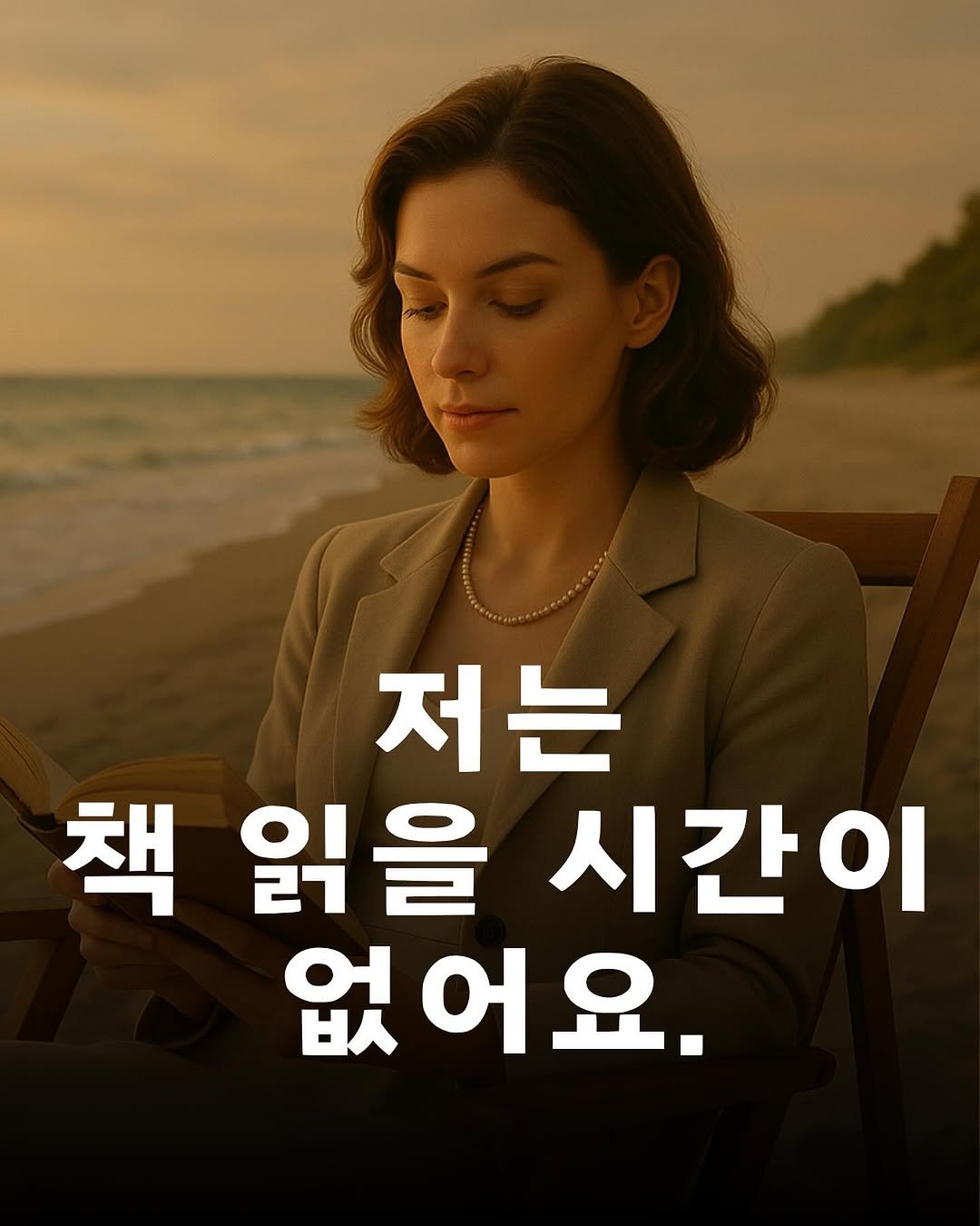Photo by 온마음 ON:maum / 책으로 인생 2막 시작! on June 21, 2025. May be an image of 1 person, poster and text that says '저는 책읽을시간이 책 읽을 시간이 없어요.'.