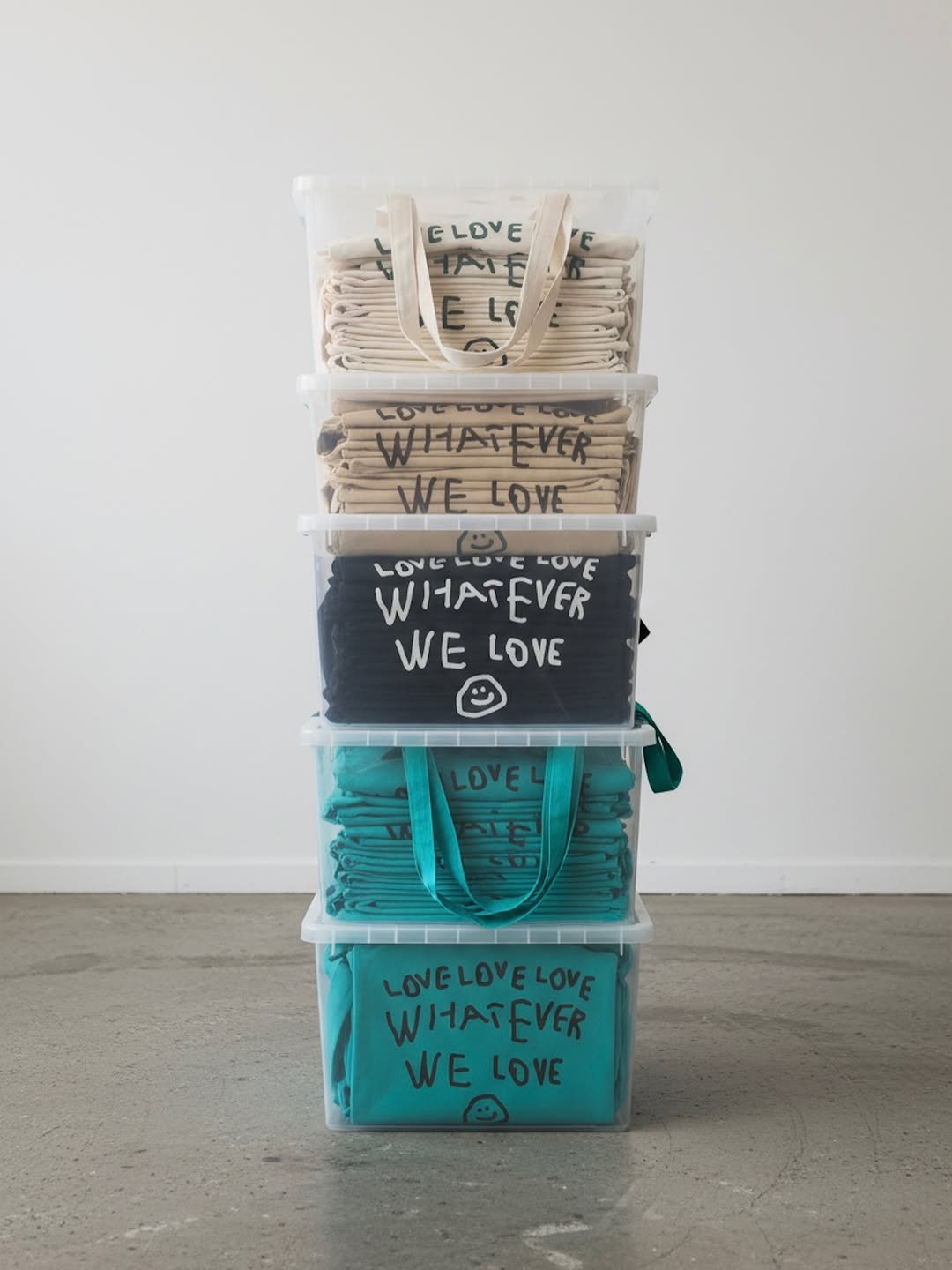 Photo by ooowl on December 18, 2025. May be an image of ‎box, rack, grocery bag and ‎text that says '‎E ELOVE c TATE Lf الحددد WELOVE LOVE LU LOVELUCLOVE LOVE WHATEVER WE WELOVE LOVE LOVE WHHATEVER LOVELOVELOVE WELOVE LOVE WE‎'‎‎.