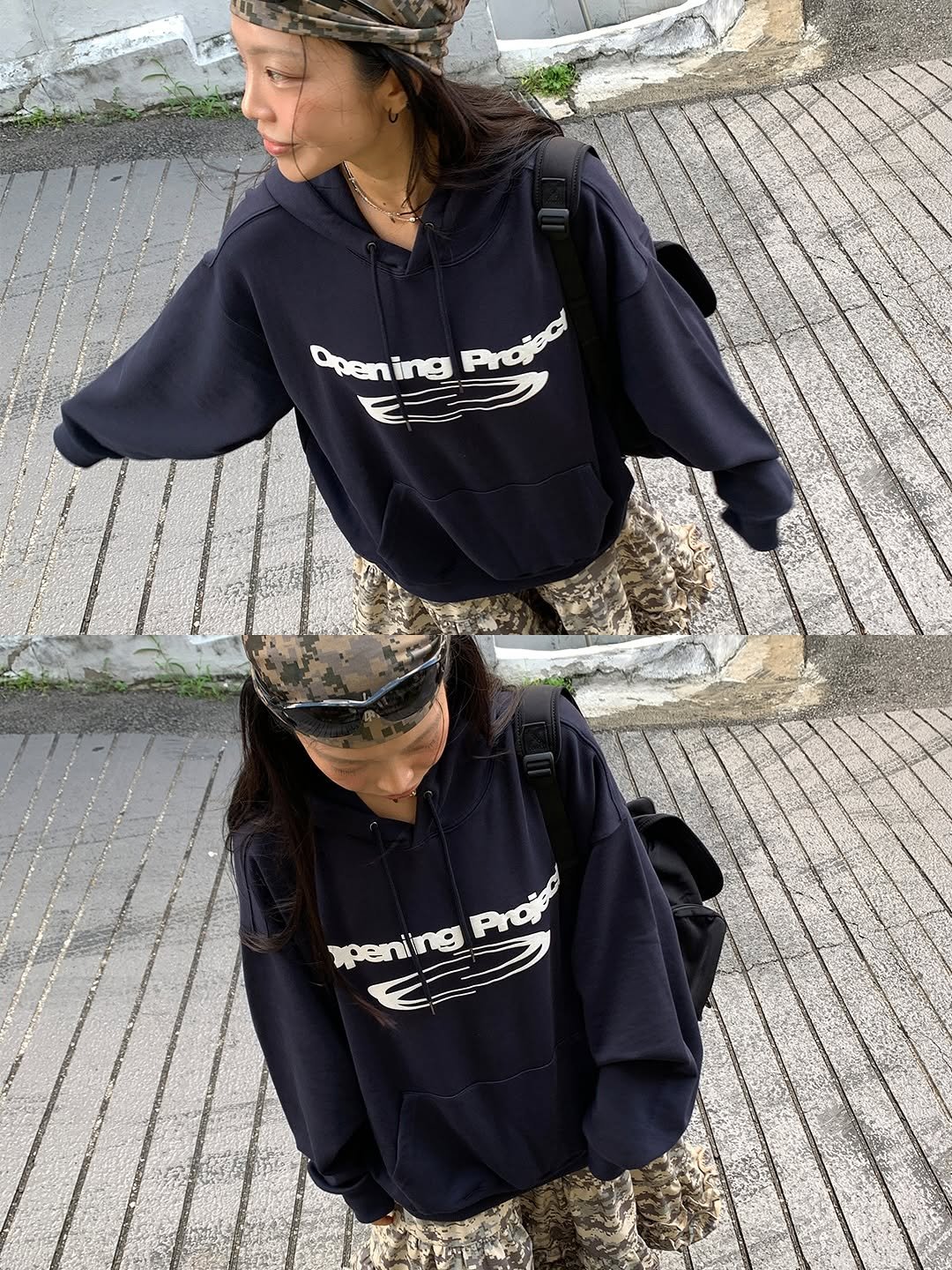 Photo by Opening Project on September 23, 2025. May be an image of drawstring, sweatpants, fleece, top, parka, sweatshirt and text that says 'Opening ing xpening Froje LPen ጣ'.