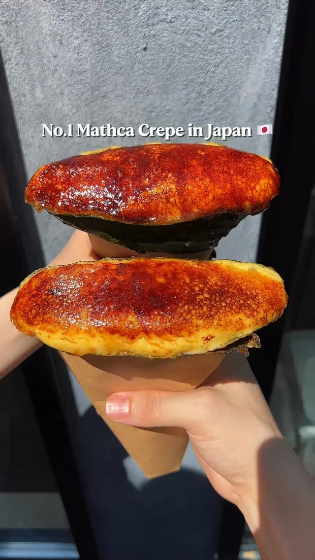 or__and 게시물 이미지: 🇯🇵Real Matcha Crepe. 순식간에 완성되는 말차 크림브륄레 크레페....