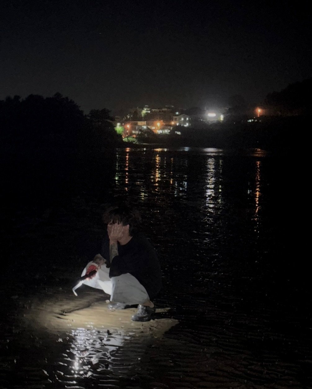 Photo by 오윤택/오태기 on July 26, 2025. May be an image of 1 person, fishing, body of water and text.