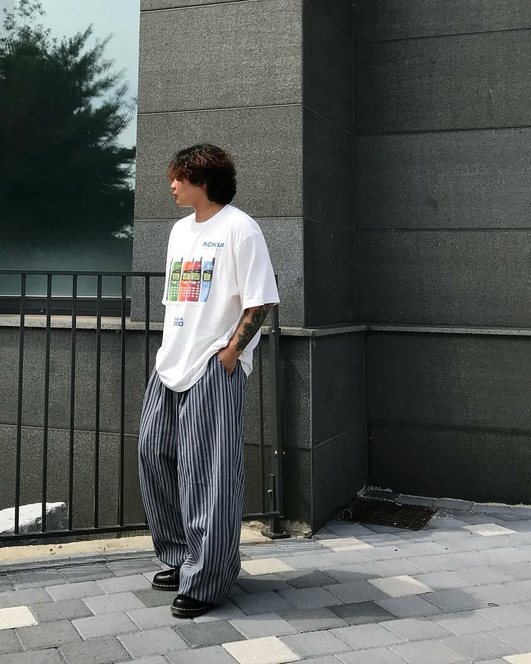 Photo shared by 오윤택/오태기 on July 28, 2025 tagging @ohtaeki_official. May be an image of 1 person, sweatpants and text.