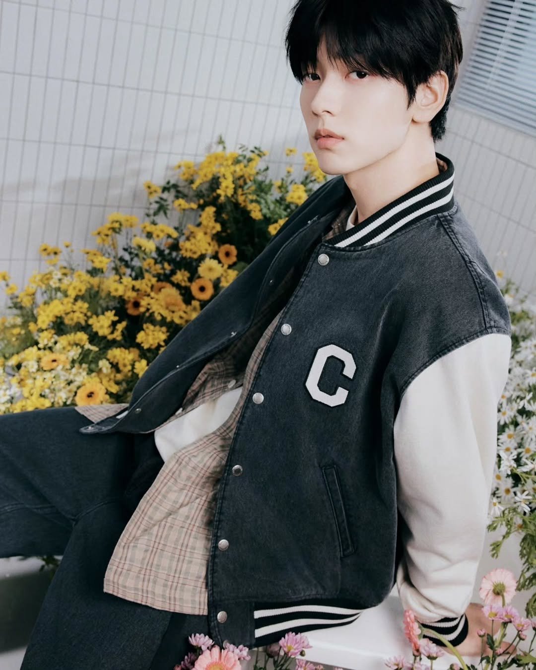 Photo shared by SOOBIN Of TXT on March 10, 2026 tagging @covernat_. May be an image of ‎one or more people, bangs, bolo tie and ‎text that says '‎مده C‎'‎‎.